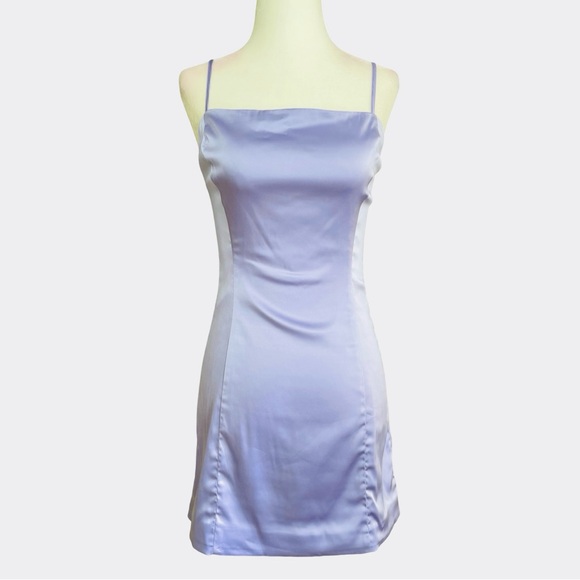 Aritzia Sunday Best Shimmer Mini Dress Lavender 6 NWT - Picture 2 of 15
